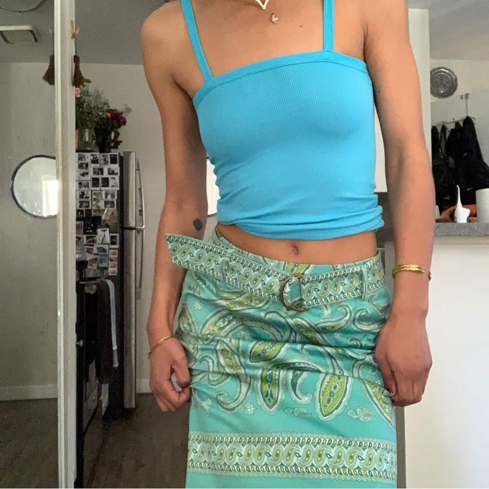 Pattern Skirt ~Valerie Stevens Petite💚💙With Belt